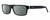 Profile View of Carrera CA6180 Designer Polarized Reading Sunglasses with Custom Cut Powered Smoke Grey Lenses in Matte Black White Unisex Square Full Rim Acetate 55 mm