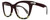 Profile View of Rag&Bone 1029 Designer Reading Eye Glasses with Custom Cut Powered Lenses in Burgundy Red Havana Tortoise Silver Ladies Cat Eye Full Rim Acetate 52 mm