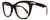 Profile View of Rag&Bone 1029 Designer Single Vision Prescription Rx Eyeglasses in Burgundy Red Havana Tortoise Silver Ladies Cat Eye Full Rim Acetate 52 mm