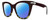 Profile View of Rag&Bone 1029 Designer Polarized Reading Sunglasses with Custom Cut Powered Blue Mirror Lenses in Burgundy Red Havana Tortoise Silver Ladies Cat Eye Full Rim Acetate 52 mm