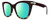Profile View of Rag&Bone 1029 Designer Polarized Reading Sunglasses with Custom Cut Powered Green Mirror Lenses in Burgundy Red Havana Tortoise Silver Ladies Cat Eye Full Rim Acetate 52 mm