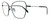 Profile View of Rag&Bone 1034 Designer Progressive Lens Prescription Rx Eyeglasses in Satin Black Unisex Hexagonal Full Rim Metal 58 mm