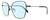 Profile View of Rag&Bone 1034 Designer Blue Light Blocking Eyeglasses in Satin Black Unisex Hexagonal Full Rim Metal 58 mm