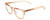 Profile View of Rag&Bone 1051 Designer Single Vision Prescription Rx Eyeglasses in Crystal Peach Orange Ladies Panthos Full Rim Acetate 53 mm