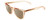 Profile View of Rag&Bone 1051 Designer Polarized Sunglasses with Custom Cut Amber Brown Lenses in Crystal Peach Orange Ladies Panthos Full Rim Acetate 53 mm