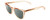 Profile View of Rag&Bone 1051 Designer Polarized Reading Sunglasses with Custom Cut Powered Smoke Grey Lenses in Crystal Peach Orange Ladies Panthos Full Rim Acetate 53 mm