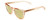 Profile View of Rag&Bone 1051 Designer Polarized Reading Sunglasses with Custom Cut Powered Sun Flower Yellow Lenses in Crystal Peach Orange Ladies Panthos Full Rim Acetate 53 mm