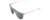Profile View of Rag&Bone 1056 Designer Polarized Sunglasses with Custom Cut Smoke Grey Lenses in Smoked Crystal Grey Fade Unisex Semi-Circular Full Rim Acetate 57 mm