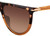 Side View of Rag&Bone 1056 Unisex Sunglasses Havana Tortoise Brown Cocoa/Amber Gradient 57 mm