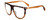 Profile View of Rag&Bone 1056 Designer Reading Eye Glasses with Custom Cut Powered Lenses in Havana Tortoise Brown Cocoa Fade Unisex Semi-Circular Full Rim Acetate 57 mm