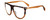 Profile View of Rag&Bone 1056 Designer Progressive Lens Prescription Rx Eyeglasses in Havana Tortoise Brown Cocoa Fade Unisex Semi-Circular Full Rim Acetate 57 mm