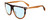 Profile View of Rag&Bone 1056 Designer Blue Light Blocking Eyeglasses in Havana Tortoise Brown Cocoa Fade Unisex Semi-Circular Full Rim Acetate 57 mm