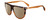 Profile View of Rag&Bone 1056 Designer Polarized Sunglasses with Custom Cut Amber Brown Lenses in Havana Tortoise Brown Cocoa Fade Unisex Semi-Circular Full Rim Acetate 57 mm