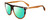 Profile View of Rag&Bone 1056 Designer Polarized Reading Sunglasses with Custom Cut Powered Green Mirror Lenses in Havana Tortoise Brown Cocoa Fade Unisex Semi-Circular Full Rim Acetate 57 mm