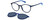 Profile View of Polaroid PLD-6137/CS Designer Blue Light Blocking Eyeglasses in Navy on Royal Blue Unisex Round Full Rim Acetate 52 mm