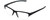 Profile View of Under Armour UA-5001/G Designer Reading Eye Glasses with Custom Cut Powered Lenses in Matte Black Slate Grey Mens Panthos Semi-Rimless Acetate 53 mm