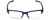 Front View of Under Armour UA-5001/G Mens Semi-Rimless Reading Glasses in Navy Blue Grey 53 mm