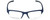 Front View of Under Armour UA-5001/G Designer Reading Eye Glasses with Custom Cut Powered Lenses in Matte Navy Blue Slate Grey Mens Panthos Semi-Rimless Acetate 53 mm