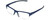 Profile View of Under Armour UA-5001/G Designer Single Vision Prescription Rx Eyeglasses in Matte Navy Blue Slate Grey Mens Panthos Semi-Rimless Acetate 53 mm
