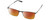 Profile View of Under Armour UA-5006/G Designer Polarized Sunglasses with Custom Cut Red Mirror Lenses in Satin Brown Gunmetal Grey Unisex Panthos Semi-Rimless Stainless Steel 57 mm