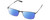 Profile View of Under Armour UA-5006/G Designer Polarized Sunglasses with Custom Cut Blue Mirror Lenses in Satin Brown Gunmetal Grey Unisex Panthos Semi-Rimless Stainless Steel 57 mm