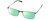 Profile View of Under Armour UA-5006/G Designer Polarized Reading Sunglasses with Custom Cut Powered Green Mirror Lenses in Satin Brown Gunmetal Grey Unisex Panthos Semi-Rimless Stainless Steel 57 mm