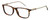 Profile View of Carrera 202 Designer Progressive Lens Prescription Rx Eyeglasses in Brown Tortoise Havana Gold Clear Crystal Unisex Panthos Full Rim Acetate 55 mm