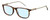 Profile View of Carrera 202 Designer Blue Light Blocking Eyeglasses in Brown Tortoise Havana Gold Clear Crystal Unisex Panthos Full Rim Acetate 55 mm