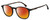 Profile View of Carrera 215 Designer Polarized Sunglasses with Custom Cut Red Mirror Lenses in Gloss Black Tortoise Havana Unisex Panthos Full Rim Acetate 51 mm