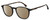 Profile View of Carrera 215 Designer Polarized Sunglasses with Custom Cut Amber Brown Lenses in Gloss Black Tortoise Havana Unisex Panthos Full Rim Acetate 51 mm