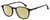 Profile View of Carrera 215 Designer Polarized Reading Sunglasses with Custom Cut Powered Sun Flower Yellow Lenses in Gloss Black Tortoise Havana Unisex Panthos Full Rim Acetate 51 mm