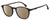 Profile View of Carrera 215 Designer Polarized Reading Sunglasses with Custom Cut Powered Amber Brown Lenses in Gloss Black Tortoise Havana Unisex Panthos Full Rim Acetate 51 mm
