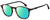 Profile View of Carrera 215 Designer Polarized Reading Sunglasses with Custom Cut Powered Green Mirror Lenses in Gloss Tortoise Havana Black Unisex Panthos Full Rim Acetate 51 mm