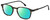 Profile View of Carrera 244 Designer Polarized Reading Sunglasses with Custom Cut Powered Green Mirror Lenses in Gloss Tortoise Havana Black Unisex Panthos Full Rim Acetate 51 mm