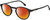Profile View of Carrera 255 Designer Polarized Sunglasses with Custom Cut Red Mirror Lenses in Gloss Black Unisex Panthos Full Rim Acetate 48 mm