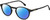 Profile View of Carrera 255 Designer Polarized Reading Sunglasses with Custom Cut Powered Blue Mirror Lenses in Gloss Black Unisex Panthos Full Rim Acetate 48 mm