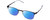 Profile View of Carrera 6660 Designer Polarized Sunglasses with Custom Cut Blue Mirror Lenses in Matte Black Frost Crystal Unisex Panthos Full Rim Stainless Steel 50 mm
