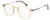 Profile View of Carrera CA-1119 Designer Bi-Focal Prescription Rx Eyeglasses in Champagne Crystal Gold Silver Unisex Round Full Rim Acetate 49 mm