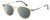 Profile View of Carrera CA-1119 Designer Polarized Sunglasses with Custom Cut Smoke Grey Lenses in Champagne Crystal Gold Silver Unisex Round Full Rim Acetate 49 mm