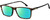 Profile View of Carrera CA-225 Designer Polarized Reading Sunglasses with Custom Cut Powered Green Mirror Lenses in Havana Tortoise Brown Black Unisex Square Full Rim Acetate 56 mm
