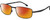 Profile View of Carrera CA-8854 Designer Polarized Sunglasses with Custom Cut Red Mirror Lenses in Matte Black Mens Rectangle Full Rim Stainless Steel 59 mm