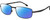 Profile View of Carrera CA-8854 Designer Polarized Sunglasses with Custom Cut Blue Mirror Lenses in Matte Black Mens Rectangle Full Rim Stainless Steel 59 mm