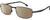 Profile View of Carrera CA-8854 Designer Polarized Sunglasses with Custom Cut Amber Brown Lenses in Matte Black Mens Rectangle Full Rim Stainless Steel 59 mm