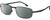 Profile View of Carrera CA-8854 Designer Polarized Sunglasses with Custom Cut Smoke Grey Lenses in Matte Black Mens Rectangle Full Rim Stainless Steel 59 mm
