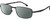 Profile View of Carrera CA-8854 Designer Polarized Reading Sunglasses with Custom Cut Powered Smoke Grey Lenses in Matte Black Mens Rectangle Full Rim Stainless Steel 59 mm