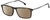 Profile View of Carrera CA-8866 Designer Polarized Sunglasses with Custom Cut Amber Brown Lenses in Havana Tortoise Brown Silver Black Unisex Rectangle Full Rim Acetate 54 mm