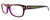 Profile View of Kate Spade LUCYANN Designer Single Vision Prescription Rx Eyeglasses in Gloss Black Pink Crystal Red Tan Stripes Ladies Oval Full Rim Acetate 49 mm