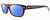 Profile View of Kate Spade LUCYANN Designer Polarized Sunglasses with Custom Cut Blue Mirror Lenses in Gloss Black Pink Crystal Red Tan Stripes Ladies Oval Full Rim Acetate 49 mm