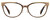 Front View of Kate Spade VANDRA Designer Reading Eye Glasses with Custom Cut Powered Lenses in Satin Brown Gold Tortoise Havana Pink Ladies Cat Eye Full Rim Stainless Steel 52 mm