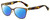 Profile View of Kate Spade VANDRA Designer Polarized Reading Sunglasses with Custom Cut Powered Blue Mirror Lenses in Satin Brown Gold Tortoise Havana Pink Ladies Cat Eye Full Rim Stainless Steel 52 mm